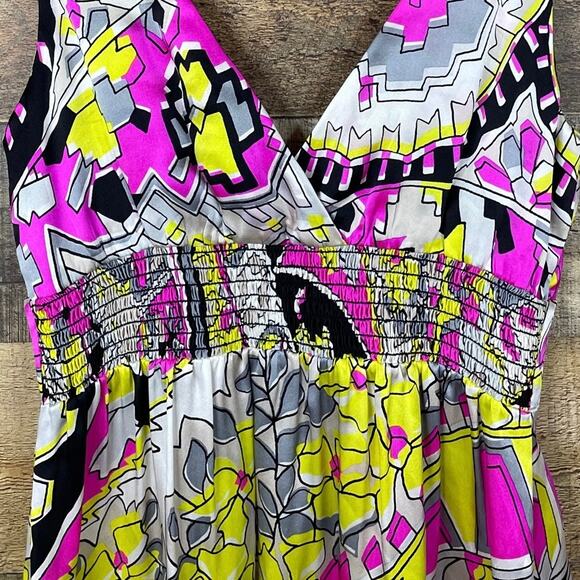 Alice & Trixie Sleeveless V-Neck 100% Silk Dress Size Medium - Picture 8 of 9